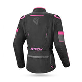 R-TECH KNIGHT RIDER Motorcycle Ladies Long Coats Fuchsia Black