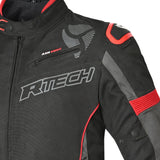 R-TECH KNIGHT RIDER Moto Textil Casacos Preto Antracite Vermelho - Imagem frontal esquerda da Casacos