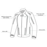 R-TECH MARSHAL Moto Casaco Preto Vermelho - Imagem vetorial 2 de Casacos