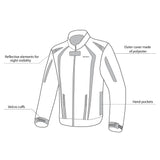 R-TECH MARSHAL Moto Casaco Preto Vermelho - Imagem vetorial 2 de Casacos