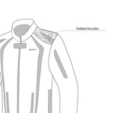 R-TECH MARSHAL Moto Casaco Preto Vermelho - Imagem vetorial 3 de Casacos