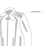 R-TECH MARSHAL Moto Casaco Preto Vermelho - Imagem vetorial 3 de Casacos