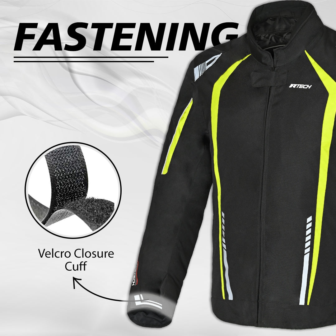 R-TECH MARSHAL Men's Motorcycle Textile Jackets Black Fluorescent Yellow – 11 – Maximomoto PT