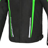 R-TECH MARSHAL Moto Casacos Preto Verde - Imagem central traseira da Casacos
