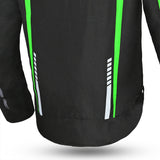 R-TECH MARSHAL Moto Casacos Preto Verde - Imagem central traseira da Casacos