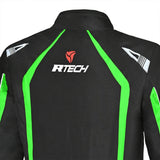 R-TECH MARSHAL Moto Casacos Preto Verde - Imagem parte superior costas Casacos