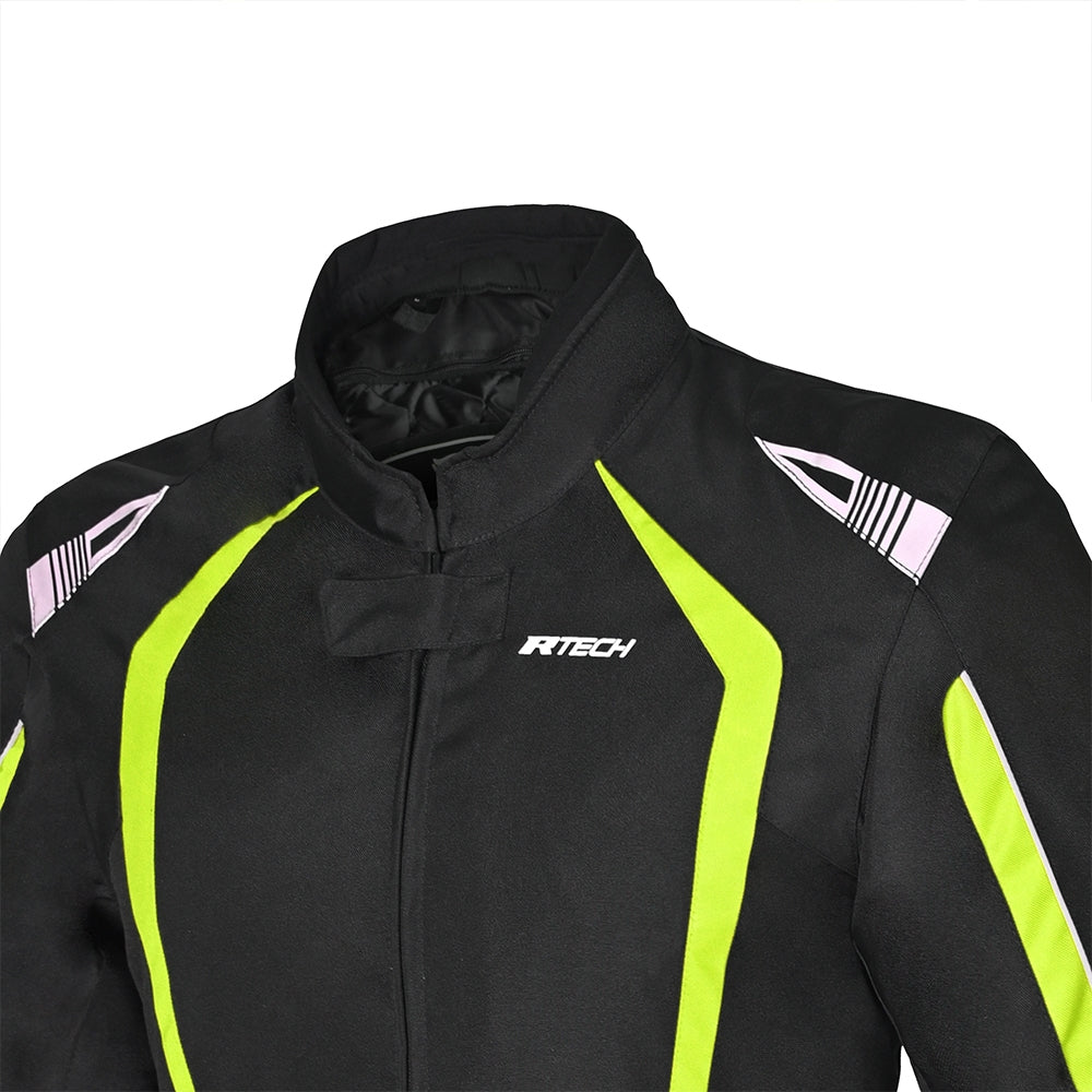 R-TECH MARSHAL Women's Motorcycle Jackets Black Fluorescent Yellow – 4 – Maximomoto PT