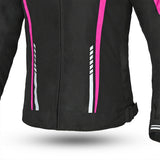 R-TECH MARSHAL Moto Senhora Textil Casacos Preto Rosa - Imagem central frontal da Casacos
