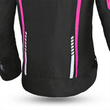 R-TECH MARSHAL Moto Senhora Textil Casacos Preto Rosa - Imagem central traseira da Casacos