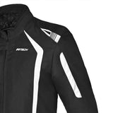 R-TECH MARSHAL Moto Textil Homem Casacos Preto Branco - Imagem frontal esquerda da Casacos