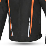 R-TECH MARSHAL Moto Textil Homem Casacos Preto Laranja - Imagem central frontal da Casacos