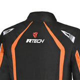 R-TECH MARSHAL Moto Textil Homem Casacos Preto Laranja - Imagem parte superior costas Casacos
