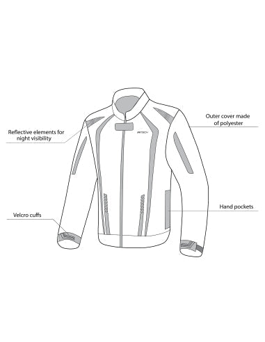 R-TECH MARSHAL Motorcycle Textile Jackets for Men, Black and Orange – 11 – Maximomoto PT