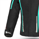 R-TECH MARSHAL Moto Textil Senhora Casacos Turquesa Preto - Imagem frontal direita da Casacos