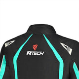 R-TECH MARSHAL Moto Textil Senhora Casacos Turquesa Preto - Imagem parte superior costas Casacos