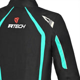 R-TECH MARSHAL Moto Textil Senhora Casacos Turquesa Preto - Imagem traseira direita da Casacos
