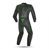 R-TECH MONO 1 PC RISING STAR MIX KANGAROO Moto Fatos Preto Verde - Imagem traseira do terno