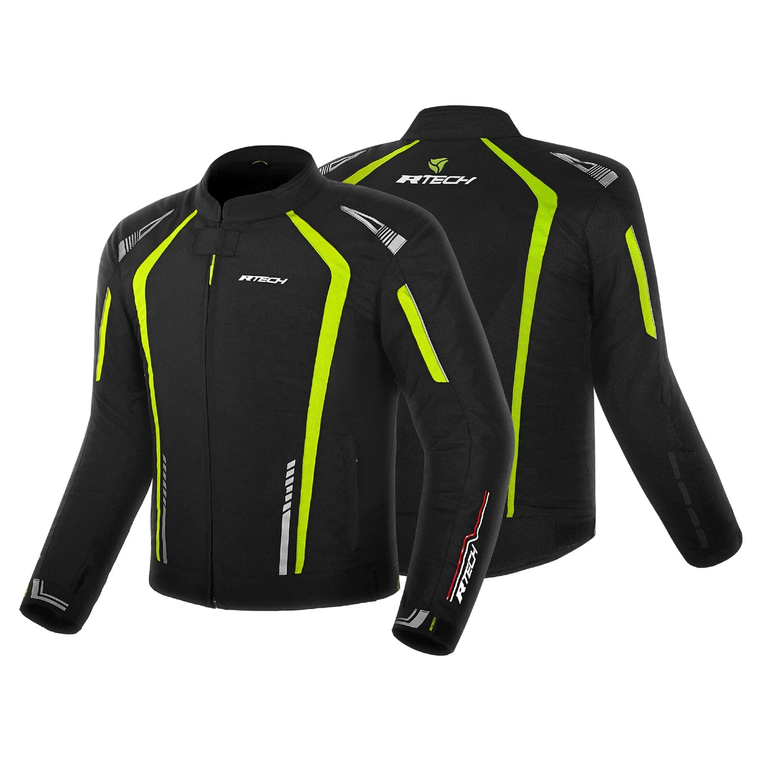 R-TECH MARSHAL Men's Motorcycle Textile Jackets Black Fluorescent Yellow – 2 – Maximomoto PT