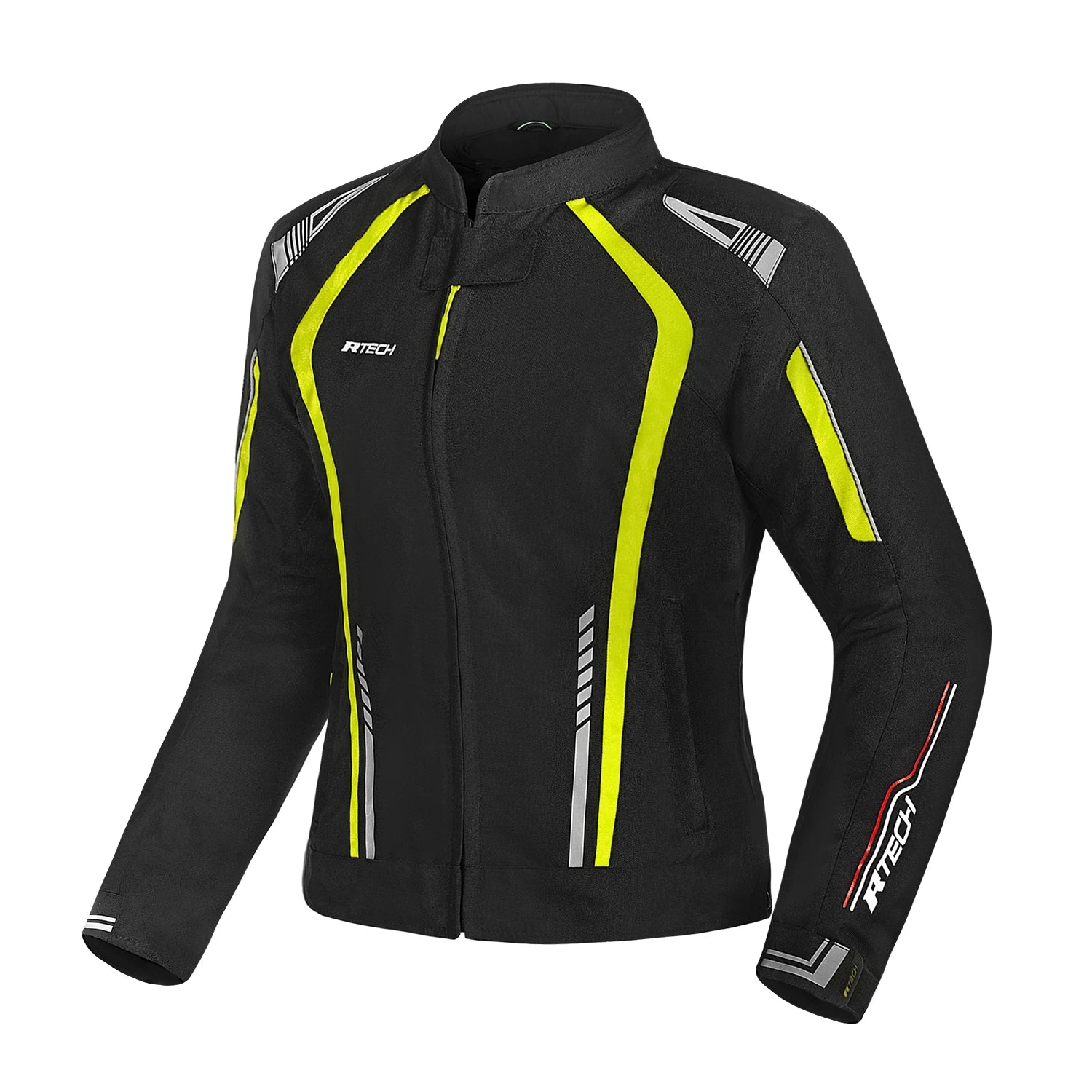 R-TECH MARSHAL Women's Motorcycle Jackets Black Fluorescent Yellow – 1 – Maximomoto PT