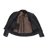 R-TECH PASSION Moto Couro Casacos Preto