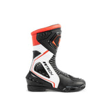 R-TECH PERFORMER Moto Couro Botas Homem Preto Vermelho Fluorescente
