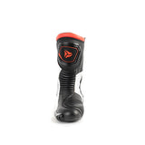 R-TECH PERFORMER Moto Couro Botas Homem Preto Vermelho Fluorescente