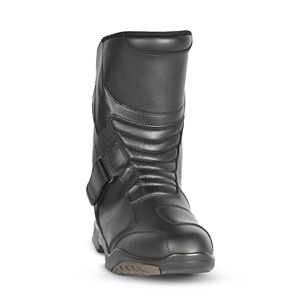 R-TECH REVO Moto Couro Touring Botas Preto - Imagem frontal da Boots