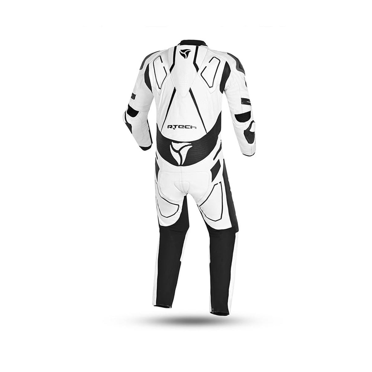 R-TECH RISING STAR 1 PC Moto Fatos Branco Preto - Imagem traseira do terno