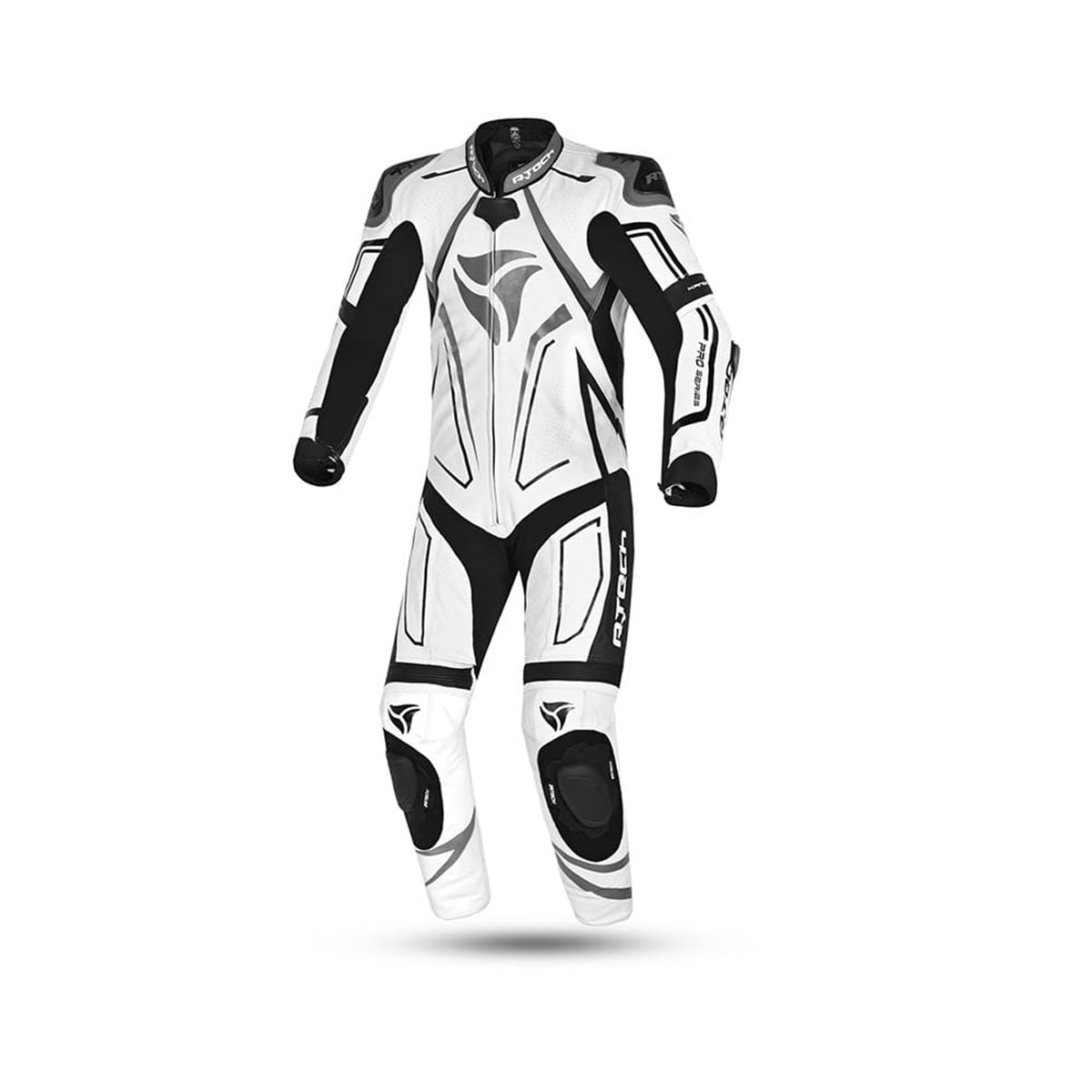 R-TECH RISING STAR 1 PC Moto Fatos Branco Preto - imagem frontal do terno