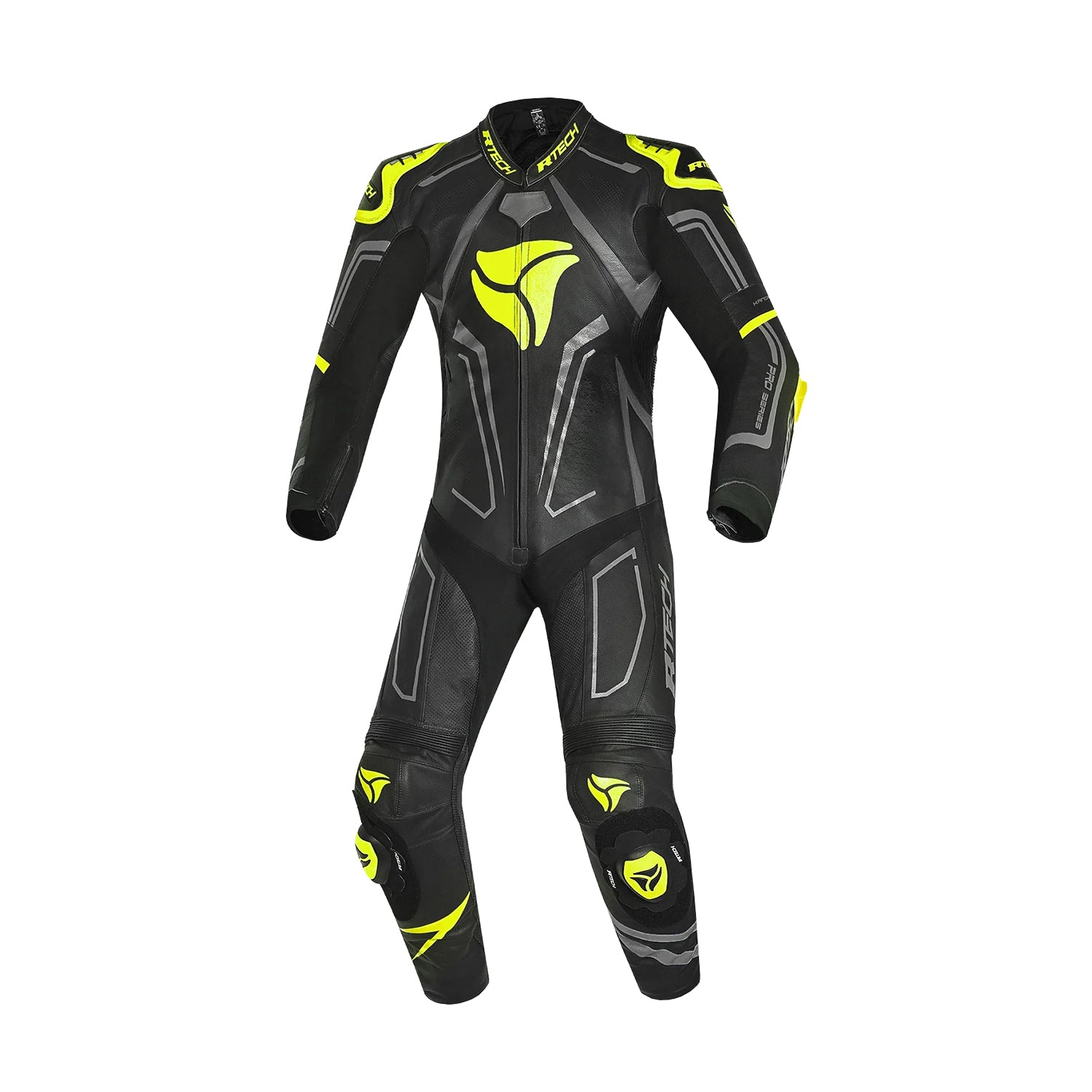 R-TECH RISING STAR 1 PC Motorcycle Suits Black Fluorescent Yellow – 1 – Maximomoto PT