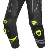 R-TECH RISING STAR 1 PC Motorcycle Suits Black Fluorescent Yellow