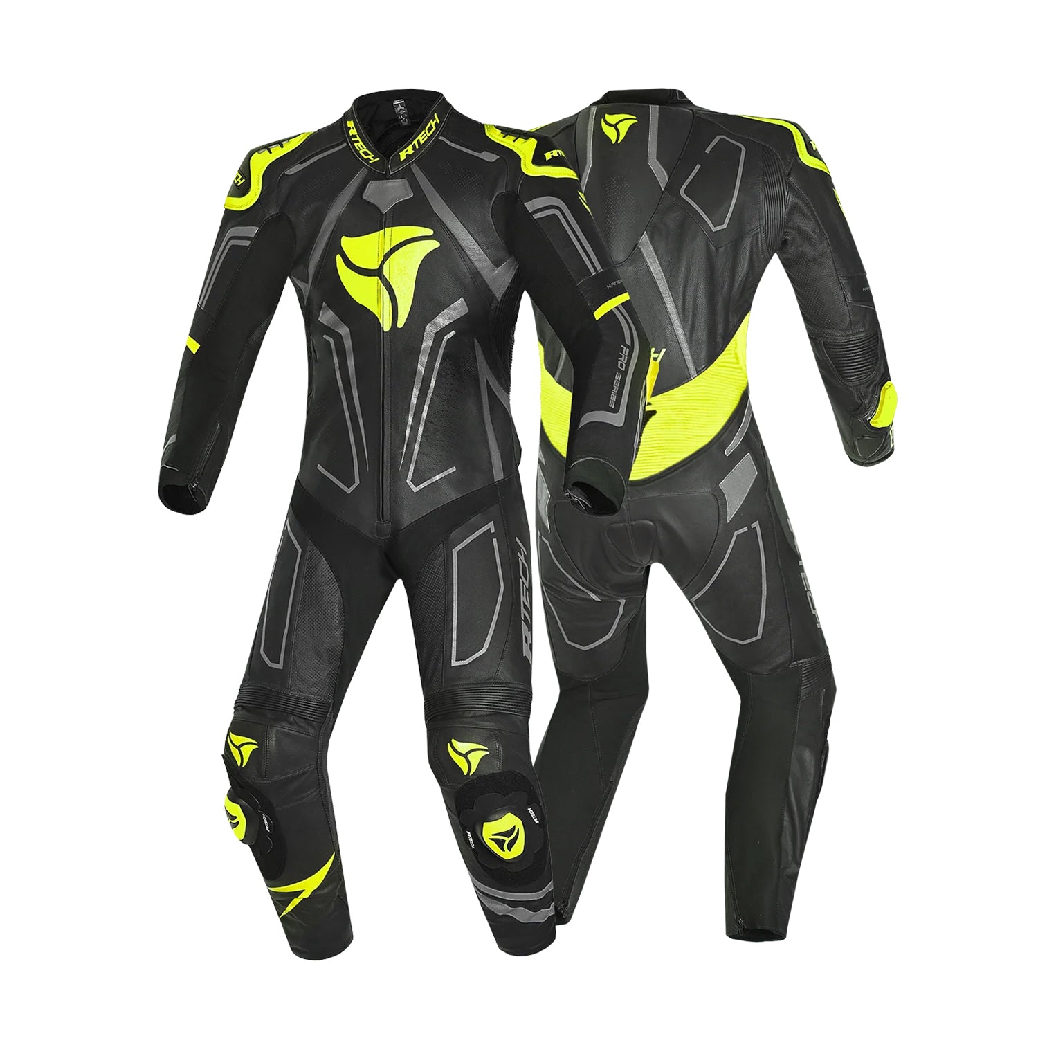 R-TECH RISING STAR 1 PC Motorcycle Suits Black Fluorescent Yellow – 2 – Maximomoto PT