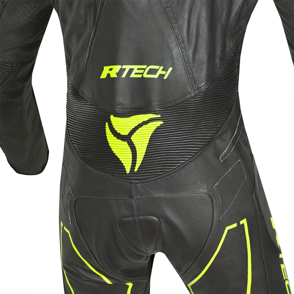 R-TECH RISING STAR 1 PC Moto Fatos Preto Fluorescente Amarelo - Imagem inferior do terno