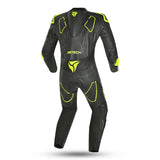 R-TECH RISING STAR 1 PC Moto Fatos Preto Fluorescente Amarelo - Imagem traseira do terno