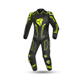 R-TECH RISING STAR 1 PC Moto Fatos Preto Fluorescente Amarelo - imagem frontal do terno