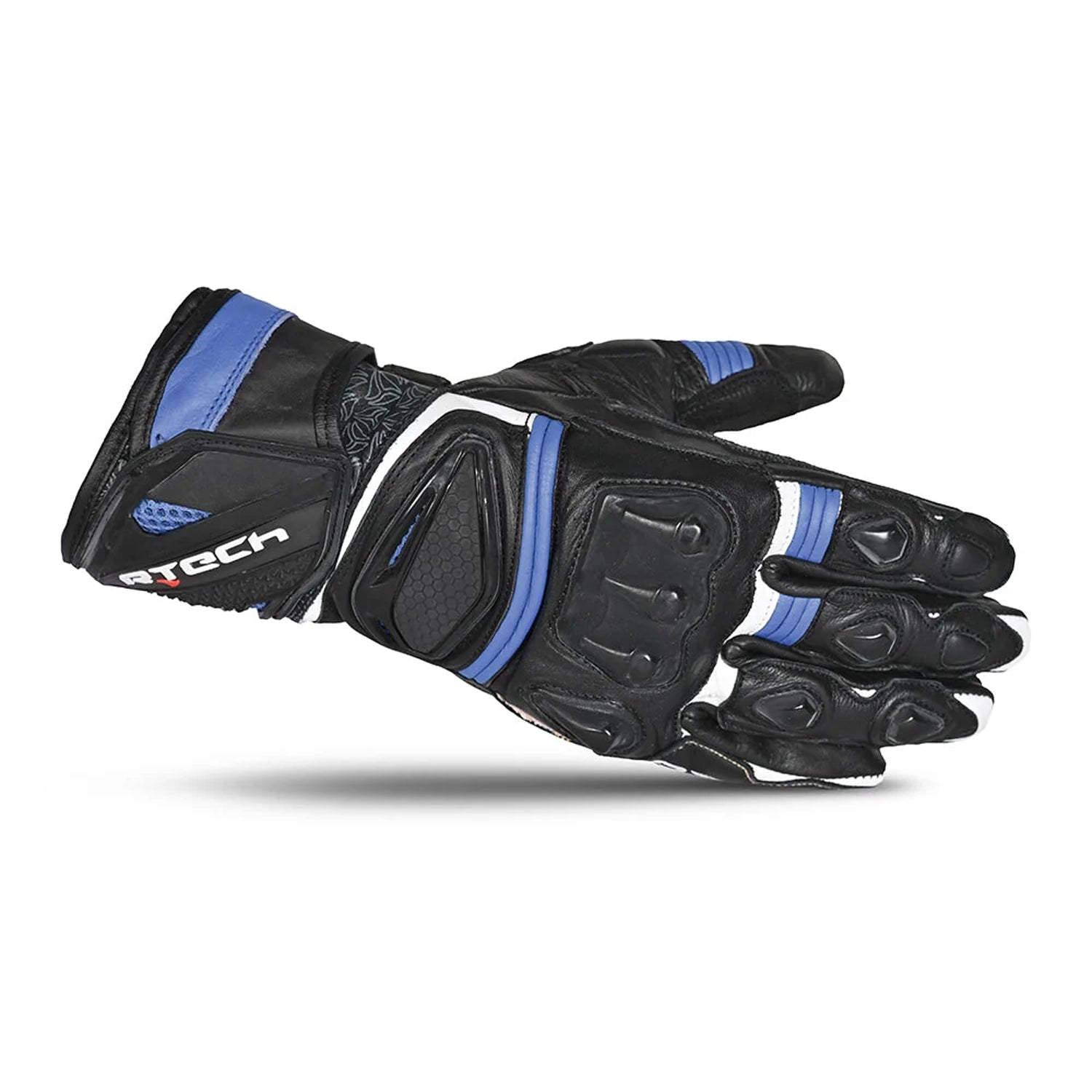 R-TECH ROBO Moto Homem Couro Luvas Preto Azul – 3 – Maximomoto PT