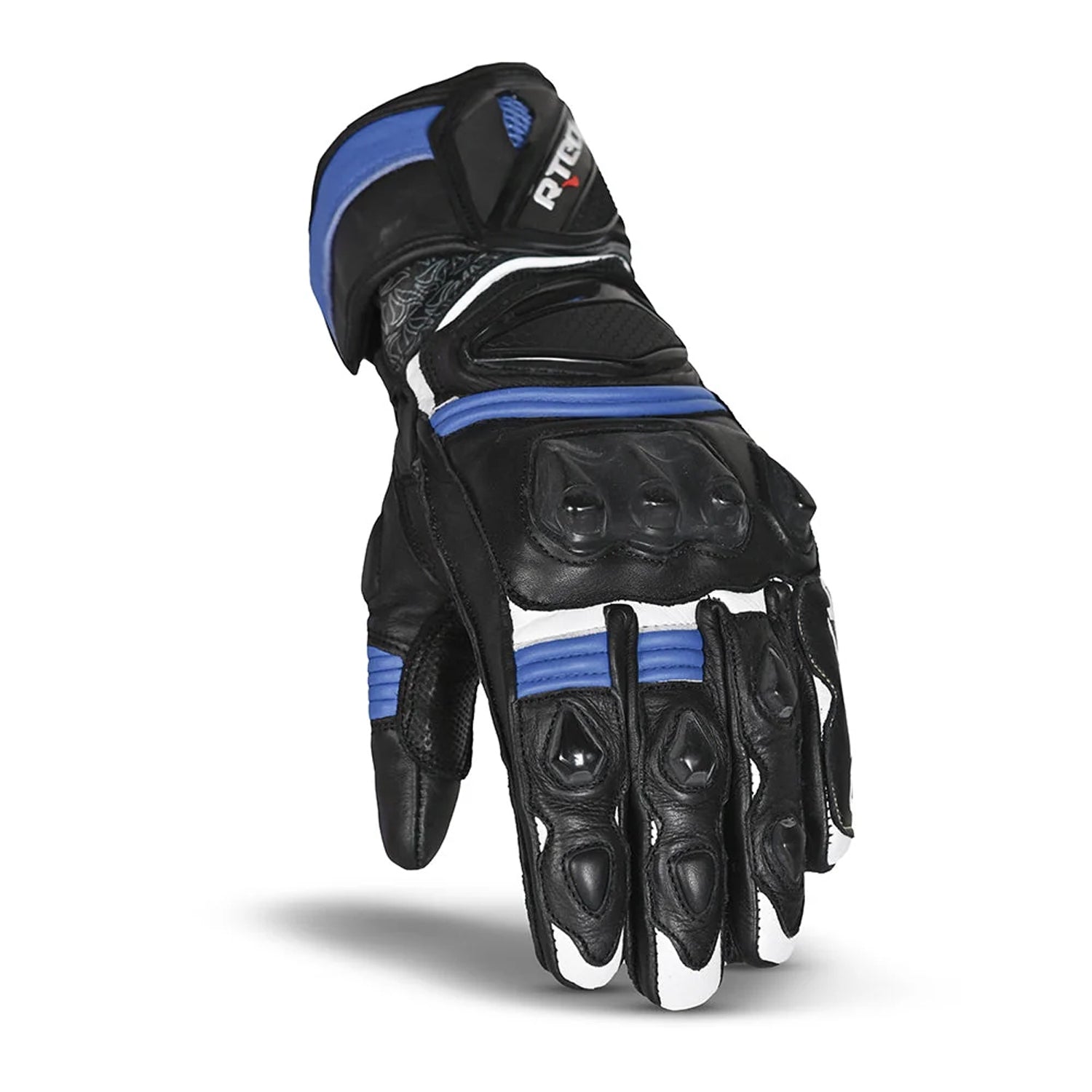 R-TECH ROBO Moto Homem Couro Luvas Preto Azul – 2 – Maximomoto PT