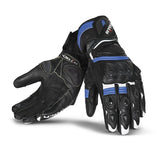 R-TECH ROBO Moto Homem Couro Luvas Preto Azul