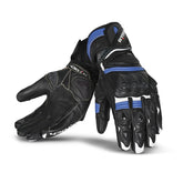 R-TECH ROBO Moto Senhora Couro Luvas Preto Azul – Maximomoto PT