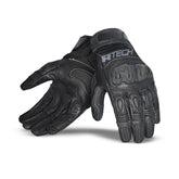 R-TECH ROCCO Moto Corrida Couro Luvas Preto Vermelho – Maximomoto PT