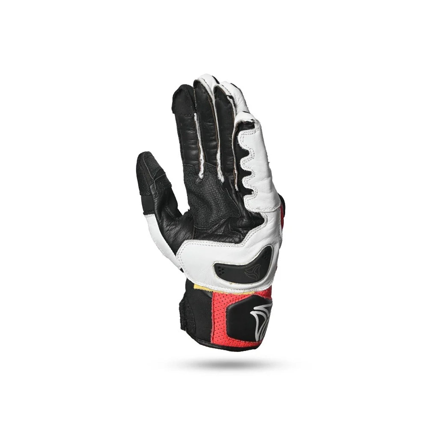 R-TECH ROCCO Leather Motorcycle Gloves, Black, Fluorescent Red – 3 – Maximomoto PT