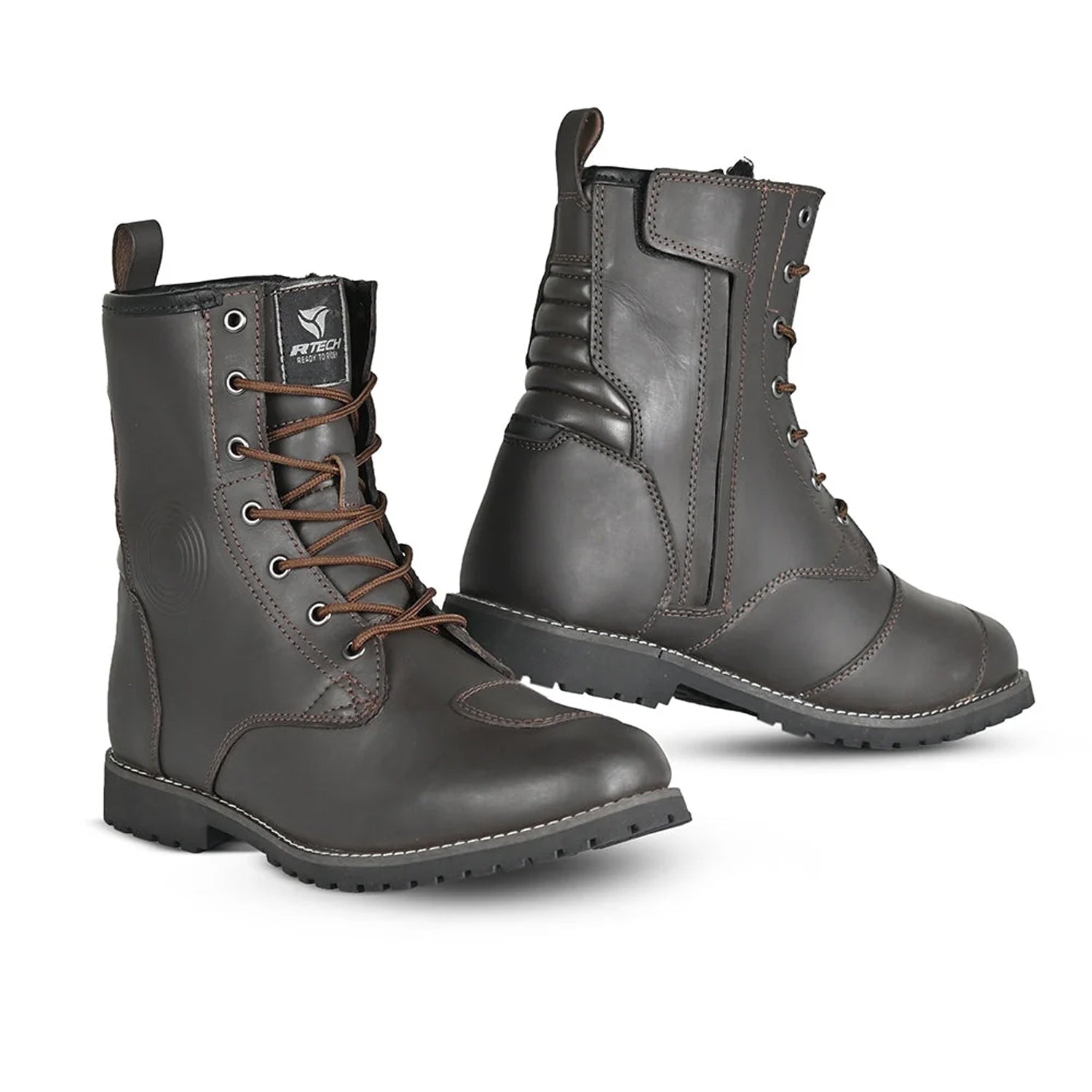 R-TECH ROYAL WP Moto Couro Botas Marrom – 1 – Maximomoto PT