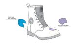 R-TECH ROYAL WP Moto Couro Botas Marrom - Imagem vetorial 2 de botas