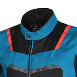 R-TECH SPIRAL MESH Moto Casacos Azul Claro Preto Vermelho- Imagem frontal superior da Casacos