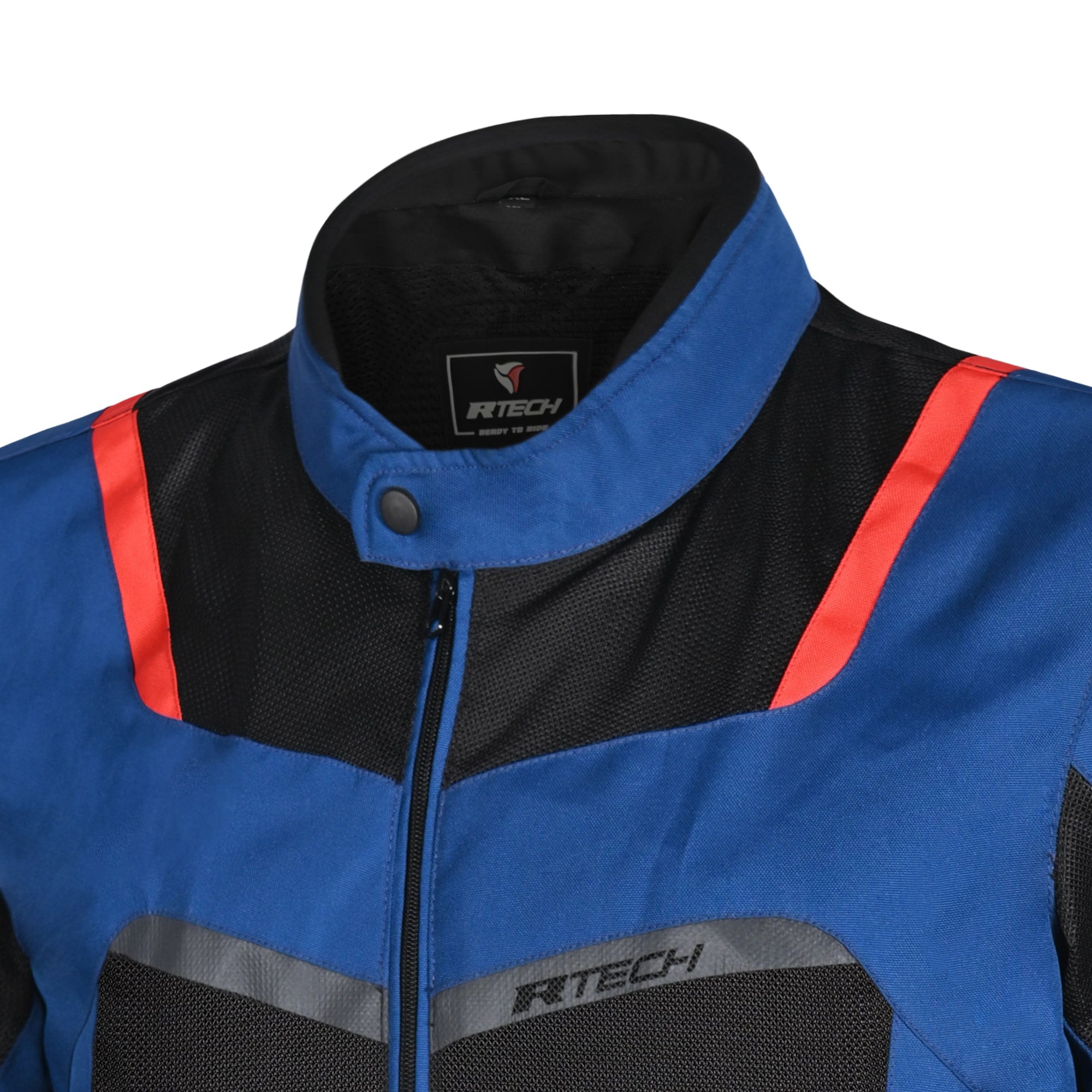 R-TECH SPIRAL MESH Motorcycle Jackets Blue Black Red – 3 – Maximomoto PT