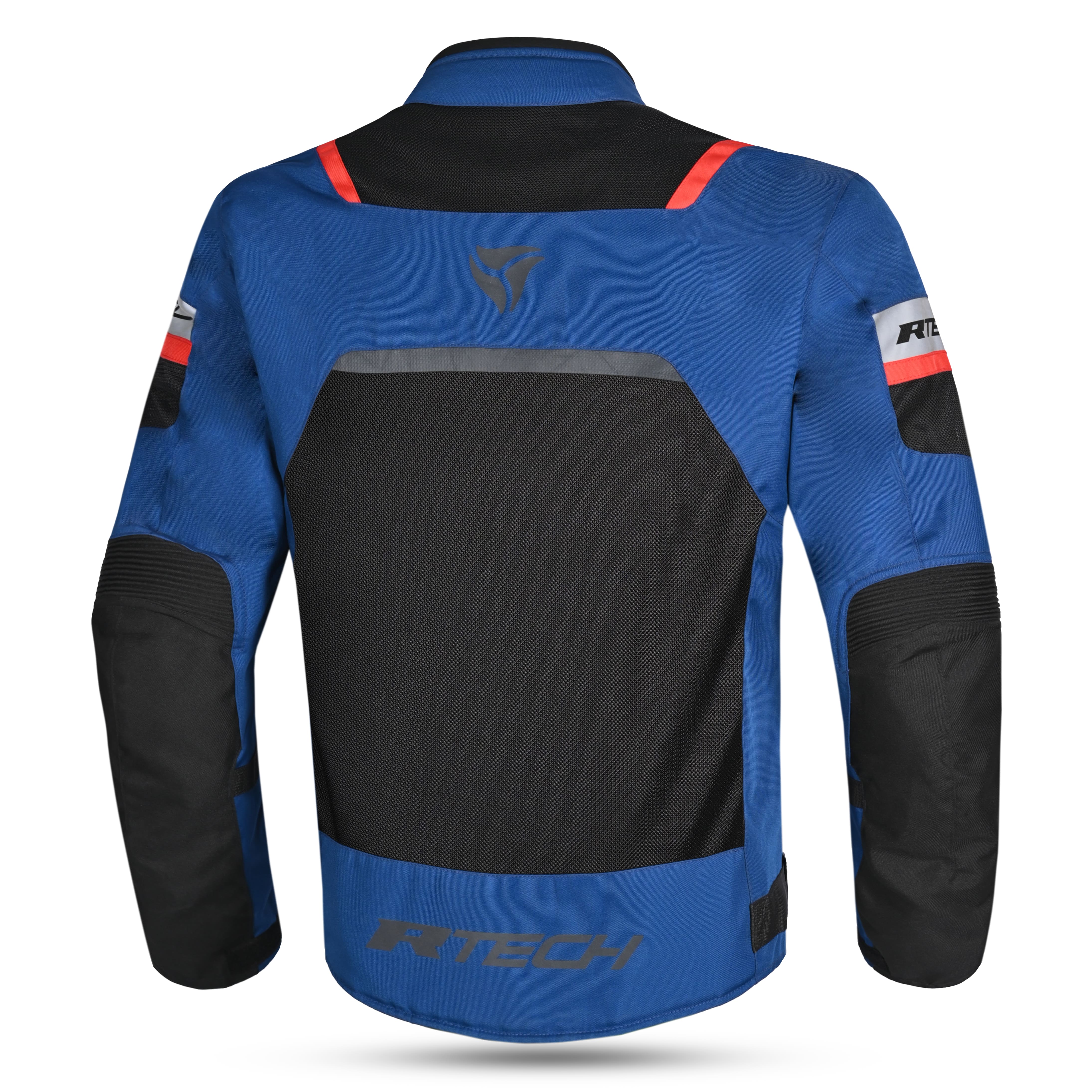 R-TECH SPIRAL MESH Moto Casacos Azul Preto Vermelho - Imagem traseira da ja Casacos