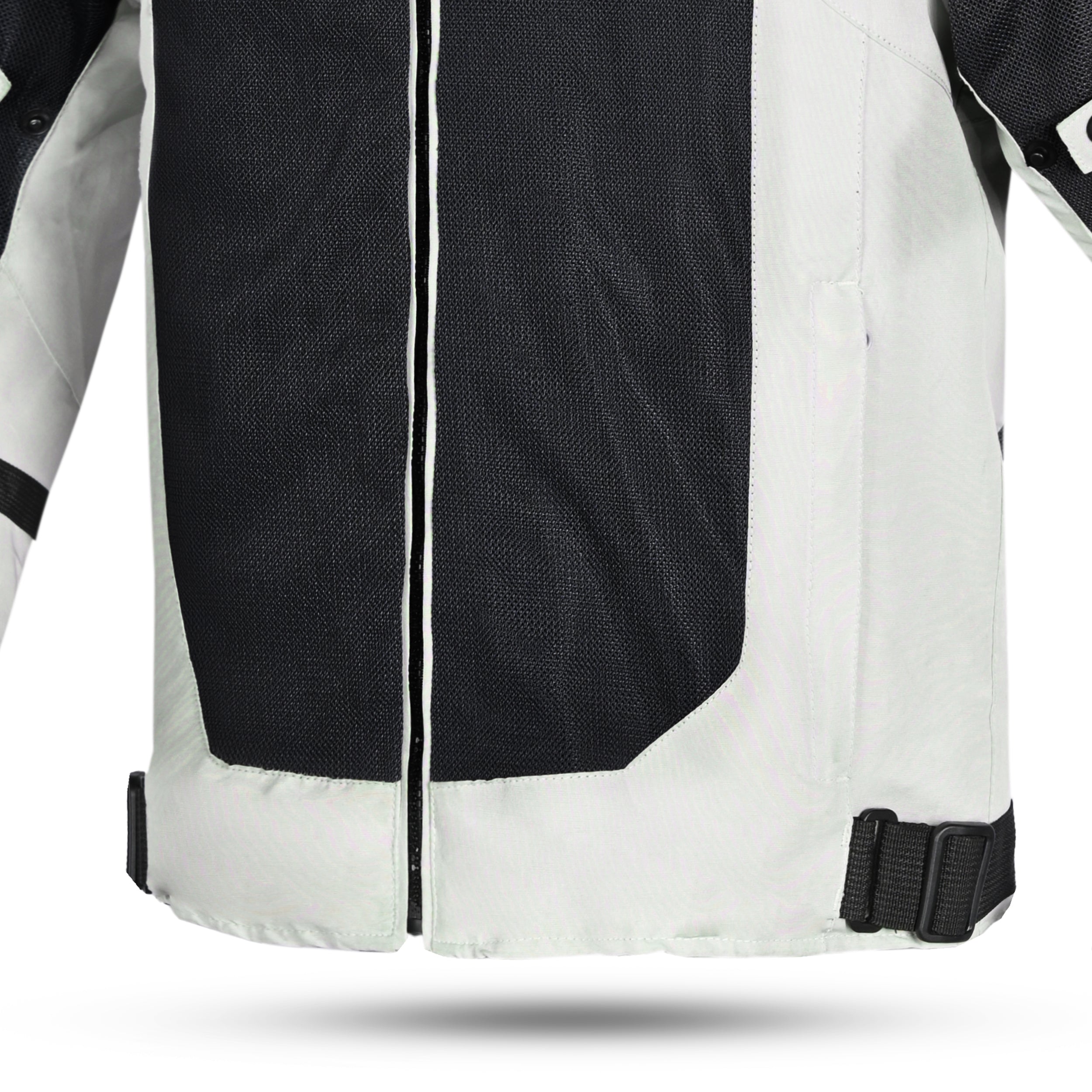 R-TECH SPIRAL MESH Moto Casacos Cinza Frio Preto Verde Fluorescente - Imagem central frontal da Casacos