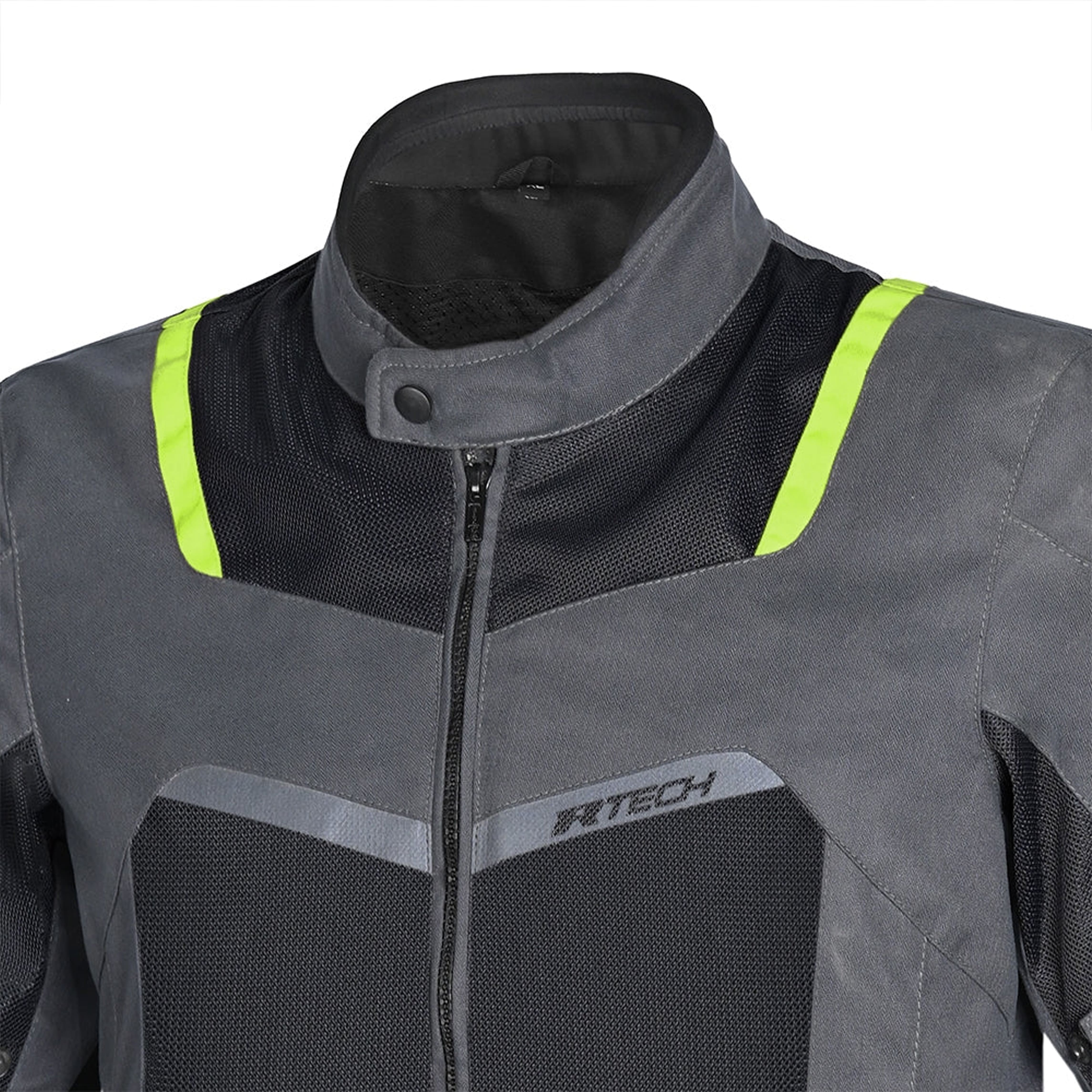 R-TECH SPIRAL MESH Motorcycle Jackets - Gray, Black, Fluorescent Yellow – 3 – Maximomoto PT