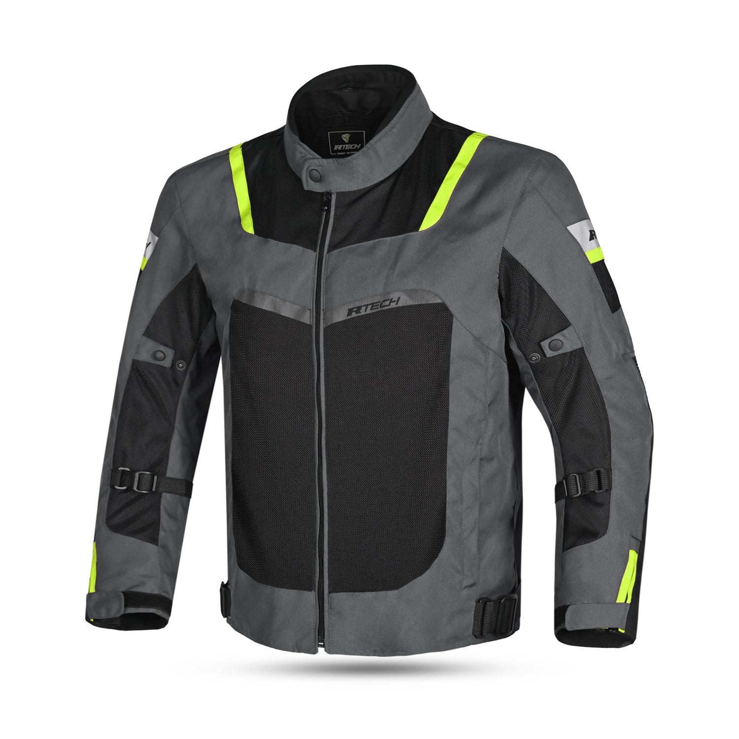 R-TECH SPIRAL MESH Motorcycle Jackets - Dark Gray, Black, Green – 1 – Maximomoto PT