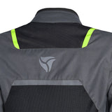 R-TECH SPIRAL MESH Moto Casacos Cinza escuro Preto Verde - Imagem parte superior costas Casacos